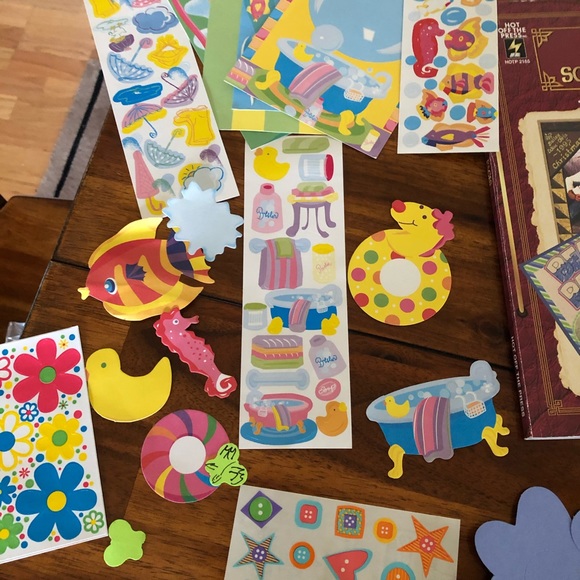 Scrapbooking Supplies With Clear Storage Container - Picture 8 of 8